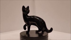 Фарфоровая статуэтка Чёрный Кот / Porcelain figurine Black Cat