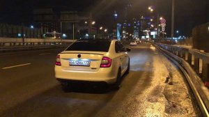 Выхлоп шкода рапид 1.6, разгон