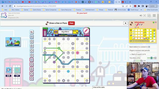 Next Station London Board Game Arena (BGA) Solo Playthrough