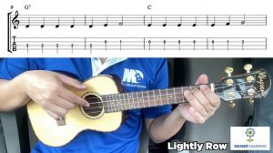 Beginner Ukulele Melody Playing Tutorial - Lightly Row - Sheet Music & Tablature
