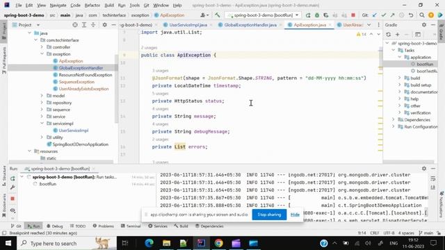 Spring boot 3 + Custom Exception + Mongo DB  #springboot #exceptionhandlinginjava #microservices