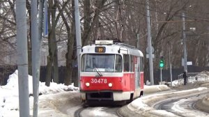 Трамвай Tatra-t3 (МТТА) №30478 с маршрутом №27 "Метро Дмитровская - Метро Войковская"