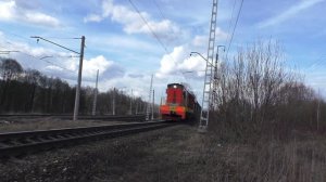 Тепловоз ЧМЭ3-3366 с 9 вагонов