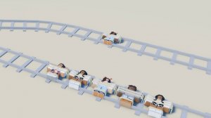 Играю в The trolley game в Roblox