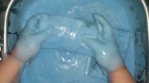 ASMR 🤍💙/Recycled mixture/Sponges Squeezing/ #cleaning powder #bleach/#порошок #белизна #губки