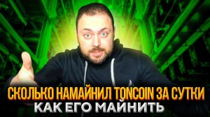 Сколько намайнил Toncoin за сутки | Как его Майнить | Сравнение с ETH по прибыли