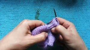 Узор спущенных петель || Вязание