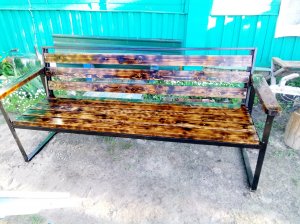 Скамейка для дачи из обрезков и остатков материала