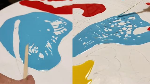 Epoxy resin paintings. Stages of creation. Art for interior design. смотреть онлайн