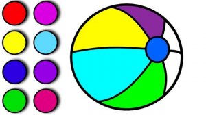 Как рисовать мячики  - Рисование и раскраска мячики для детей - Веселые раскраски для детей