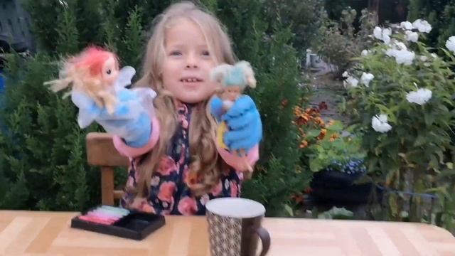 Красим Волосы Куклам и Себе Мелки для волос Набор детской косметики Hair painting kids and dolls