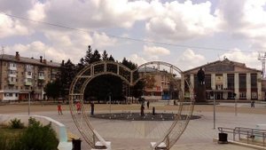 Рубцовск, площадь Ленина, съемка с дрона