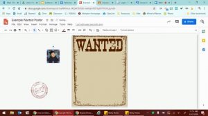 Google Drawings Wanted Poster Tutorial