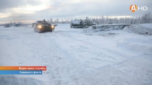 Зенитчики и артиллеристы арктической бригады Северного флота на полигоне в районе посёлка Алакуртти