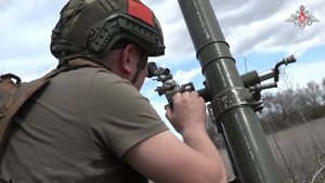 Боевая работа минометного расчета