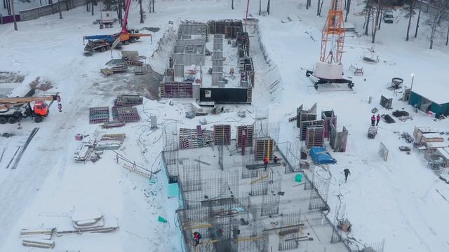 Динамика строительства ЖК "Первая Линия. Пляж" за ЯНВАРЬ 2021 Тюмень застройщик ГК Меридиан смотреть онлайн