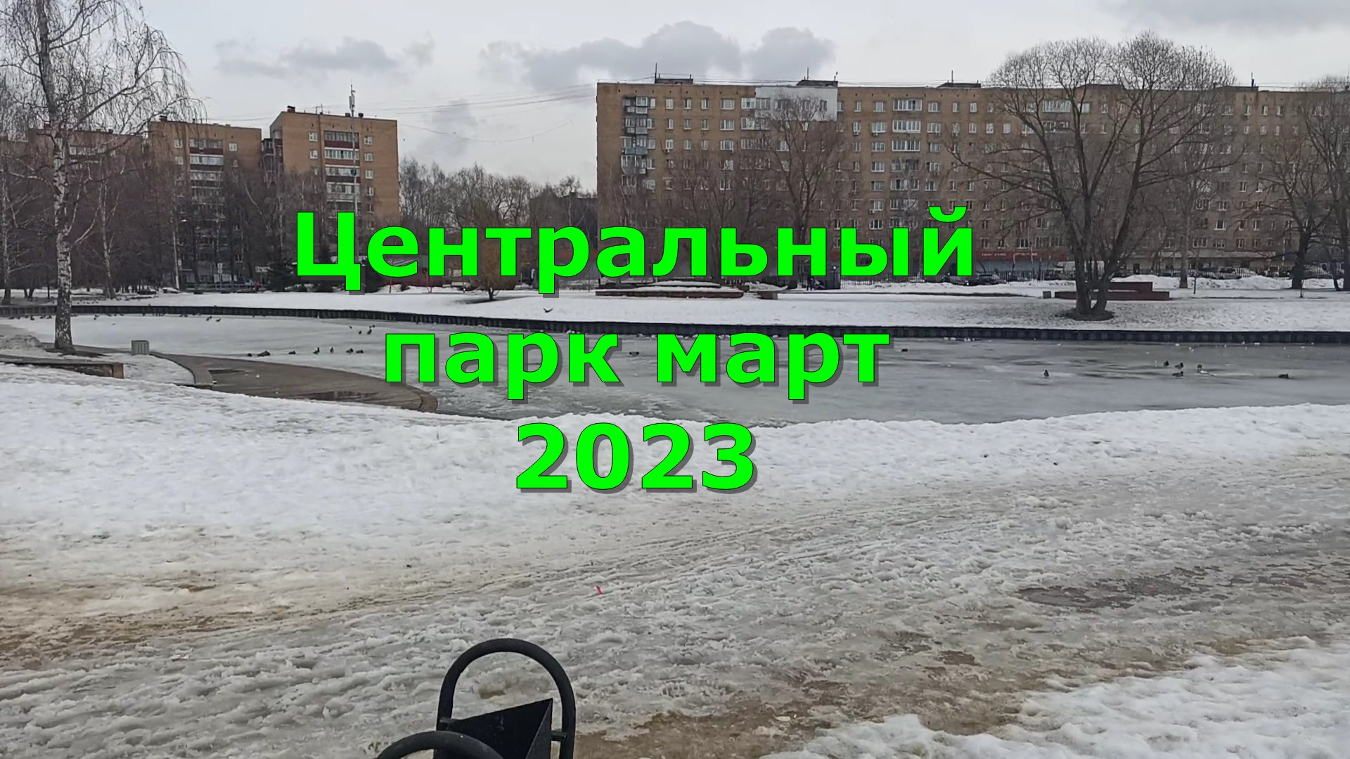 Центральный парк март 2023 Долгопрудный