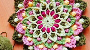 25. Вязание. Крючок. Салфетка Астерия 25 ряд. Схемы вязания.mp4