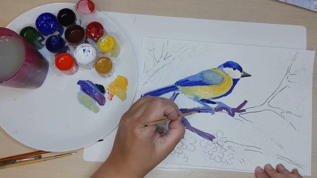 синичка на сакуре смотреть онлайн