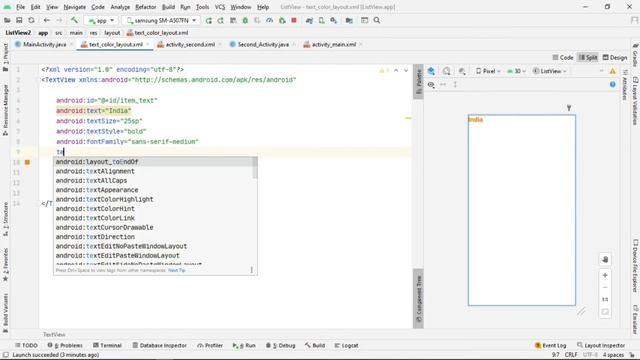 How to change ListView Items  Text color, Font and Style and more |LearningBot|