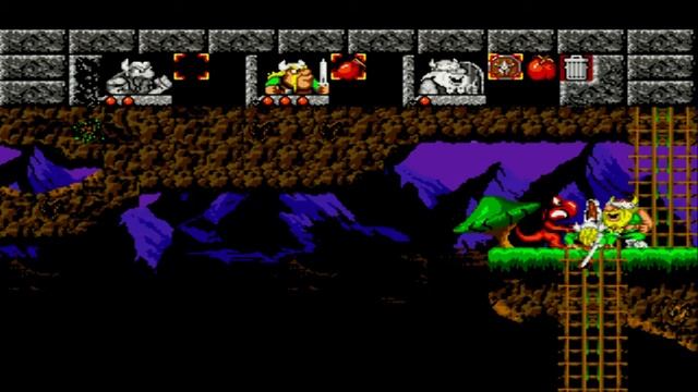 Играем в Lost Vikings #3. Вулкан ! смотреть онлайн