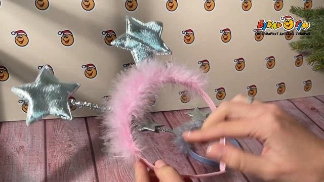 Ободок пушистый Ангелок 23см смотреть онлайн