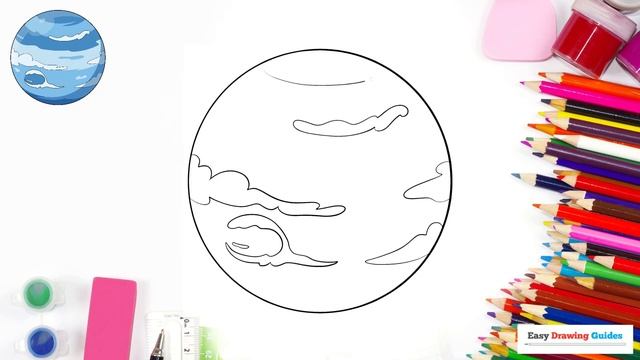 How to Draw Neptune: Easy Step by Step Drawing Tutorial for Beginners смотреть онлайн