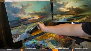 Как нарисовать морской пейзаж - урок рисования, закат, рисуем дома поэтапно