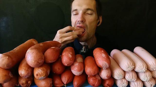 SAUSAGES ASMR MUKBANG, EATING, АСМР МУКБАНГ, NO TALKING, 먹방, 大食い, たべる смотреть онлайн