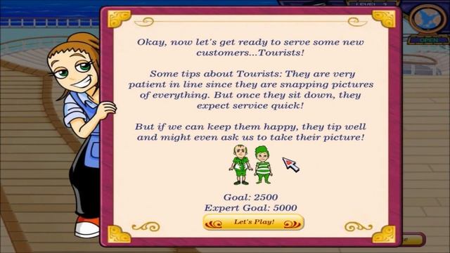 Diner Dash 3: Flo on the Go Playthrough - Story Mode Levels 1.1-1.4 part 1 смотреть онлайн