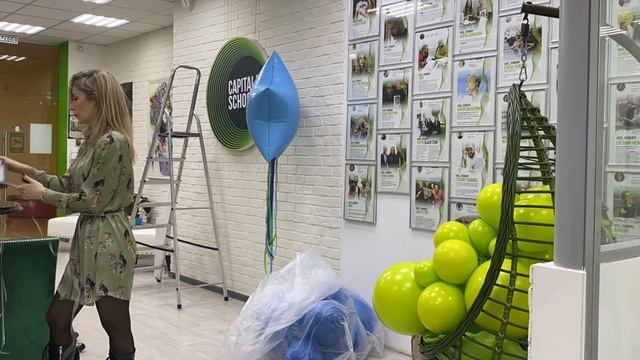 Как собрать разнокалиберную гирлянду из воздушных шаров | Аэродизайн