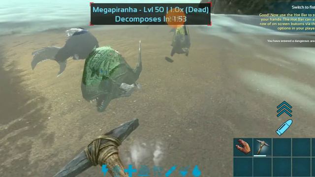 2# Бой бронтозавр и тиранозавр-рекса Ark survival evolved смотреть онлайн