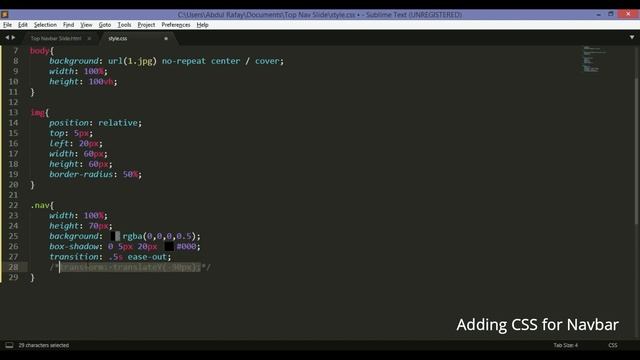 Slide Navbar | Slide Out Navigation only HTML and CSS | Animated Responsive Navigation bar with CSS