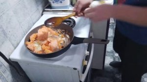 Готовлю ужин. Чесночные побеги с мясом. Блюда просто?