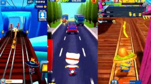 Talking Tom Gold Run Супер Анжела VS Subway Surfers ICELAND Scarlett VS Minion Rush