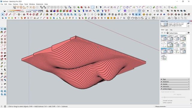 Parametric false ceiling in Sketchup | false ceiling | V-Ray смотреть онлайн