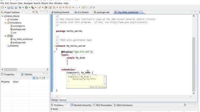 Omnet++ Quick Understanding: Theory and Simulation of the Hello World on Windows
