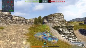 Реплей из Tanks Blitz  на Шеридане, издеваюсь над Птурëнком ???