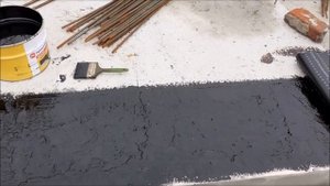 Дом из газобетона. Гидроизоляция фундамента.