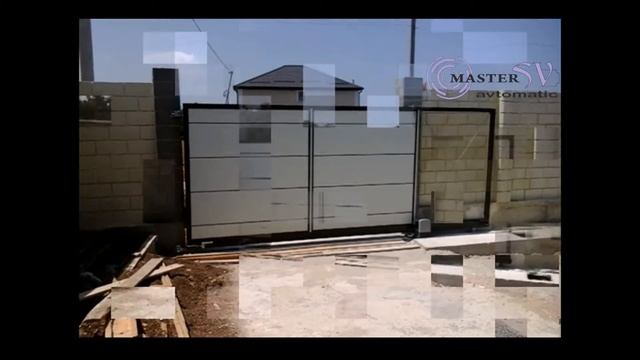 Откатные ворота Alutech ADS400 (Алютех - Белорусь) из сендвич панелей. Автоматика An Motors смотреть онлайн