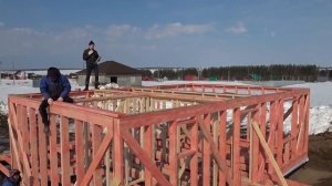 Каркасный дом своими руками  Вторая верхняя обвязка в каркасном доме
