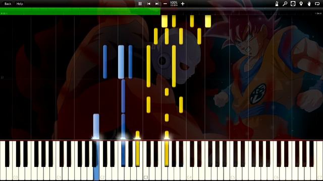 Dragon Ball Super ED10 - 70cm Shihou no Madobe | Piano Tutorial смотреть онлайн