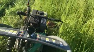 Роторная косилка Заря и мотоблок Caiman Vario видео от первого лица