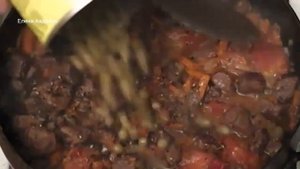 Жареное мясо с овощами