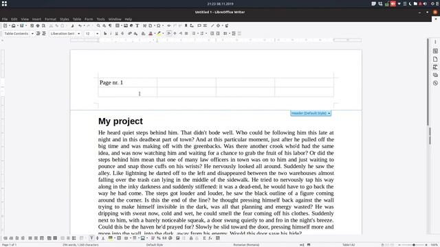 How to format the header using tables in LibreOffice Writer смотреть онлайн