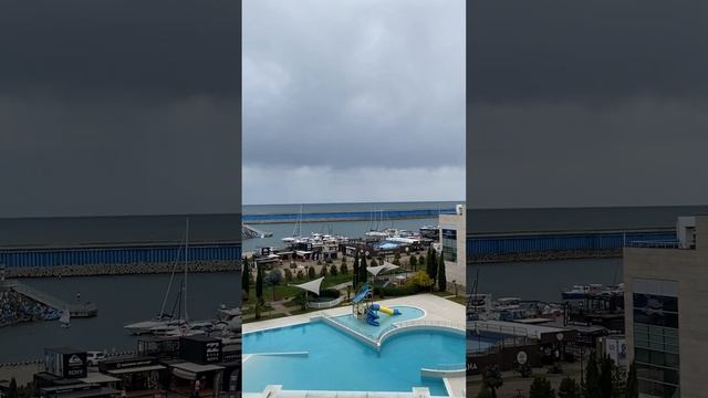 Вид с балкона на море Radisson Blu, Адлер