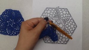 Летняя туника крючком из шестиугольных мотивов