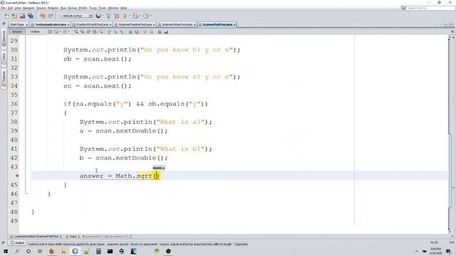 Java Pythagorean Theorem Using Scanner Object смотреть онлайн