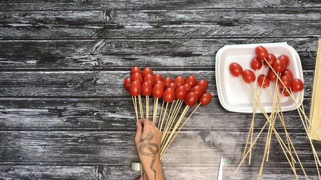 Букет из помидоров Черри своими руками, Мастер класс, Обучение