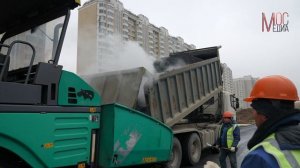 В Московском продолжается строительство дороги на улице Никитина